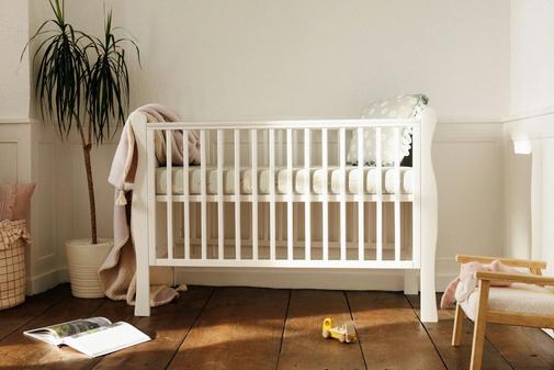 Mon Lit Cabane - - Lit Bébé Stella 60x120 cm - Blanc - Blanc