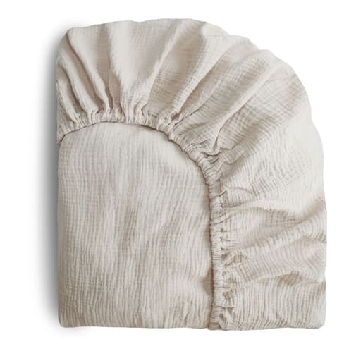 Smallable - Mushie - Drap-housse en coton - Gris | Smallable