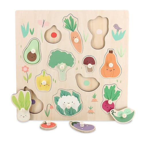 Vilac - Encastrement en bois légumes du jardin beige - Vilac