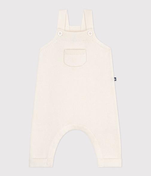 Petit Bateau - Salopette bébé mixte en tricot laine et coton