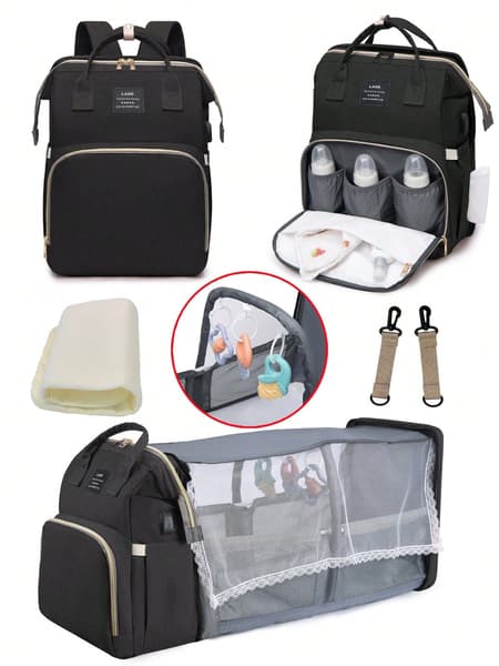 api-shein.shein.com - Sac à dos à langer, station de change multifonctionnelle, portable, imperméable, grande capacité, sacs à couches de voyage pour bébé, organisateur d'accessoires pour bébé, articles de recherche pour bébé, sacs à couches pour filles, cadeaux de naissance, c