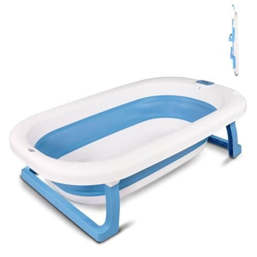Mobiclinic - Mobiclinic® kids, Baignoire pliable bébé, Bubba, Intérieur antidérapant, Facile à transporter, Poignée de suspension, Tube d'évacuation inclus, Pieds antidérapants, Sûre