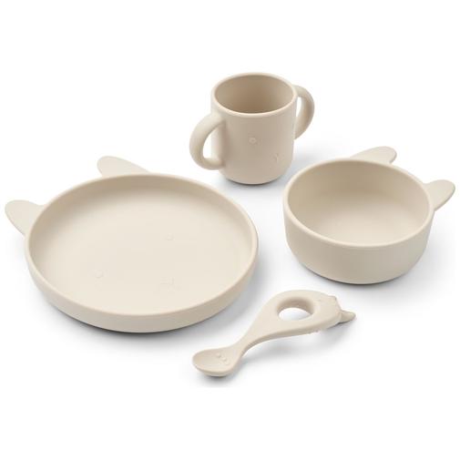 Liewood - Coffret repas en silicone Vivi Rabbit Sandy (4 pièces)