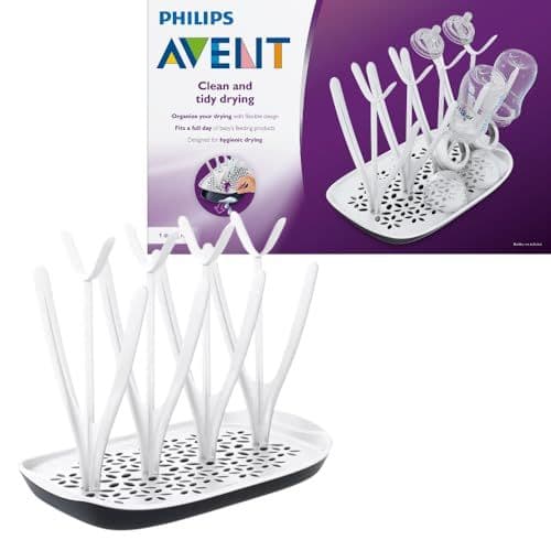 AVENT - Philips Avent Egouttoir design pour 8 Biberons Noir et Blanc (Modèle SCF149/00)