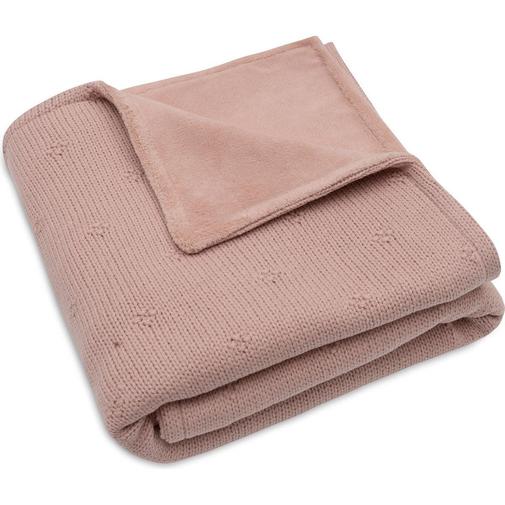 Jollein - Couverture en polaire Cosy Knit Wild Rose (75 x 100 cm)