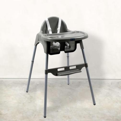 Monsieur Bébé - Chaise haute bébé - gris
