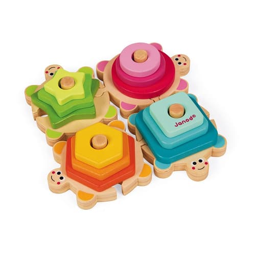 Janod.com - Tortues bois empilables - Tortue à encastrer - Janod