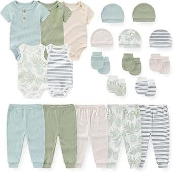 amazon.com - JELYLOVE Baby Boy Bodysuits Sets 20 Pack Cotton