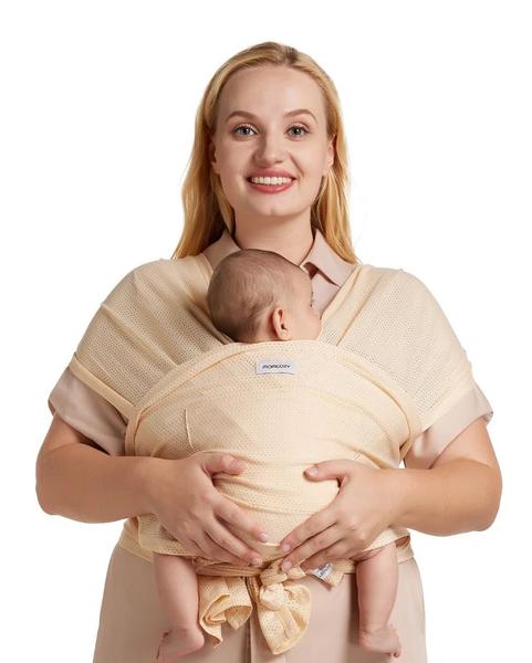 Momcozy - Facile à porter les mains libres - Porte-bébé en écharpe