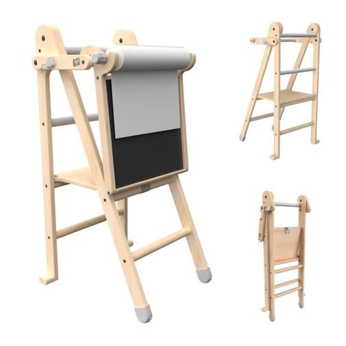 Active Tots - Tour d'apprentissage pliable et tableau créatif en bois fsc® pour enfant dès 18