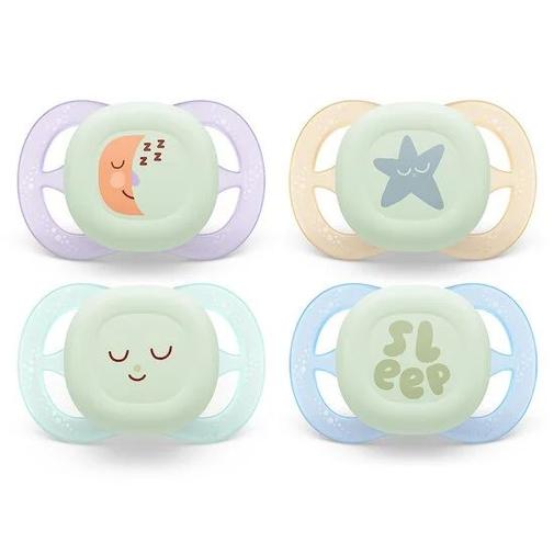 Philips Avent - Lot de 2 sucettes ultra start fluorescentes