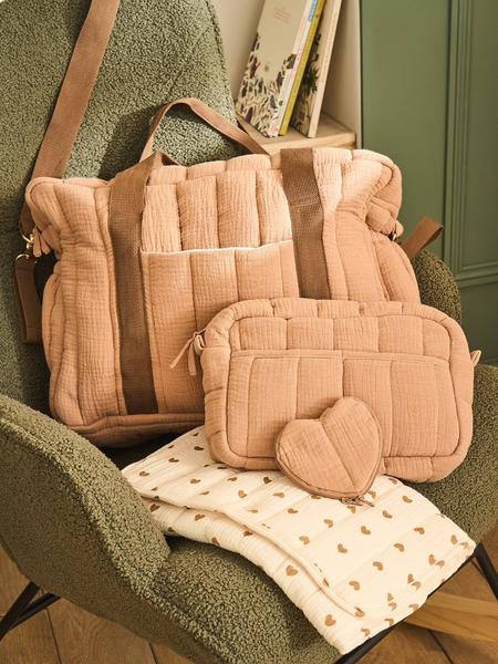 Vertbaudet - Sac à langer COLINA gaze de coton nutty