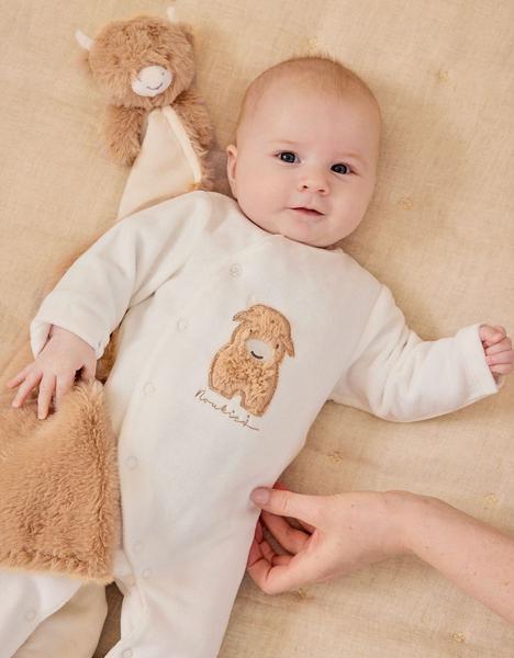 Noukie's - Pyjama en velours blanc brodé – Fluffy