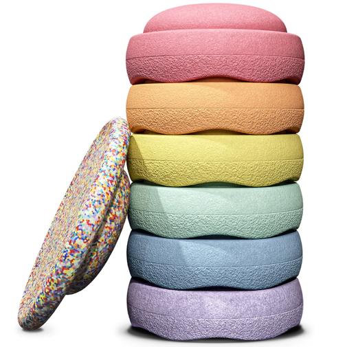 Stapelstein - Jeu de motricité Rainbow Set pastel (7 blocs)