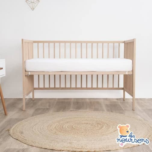 Les Noursons - Protège Matelas Bébé Anti Acariens - Alèse Imperméable Blanc