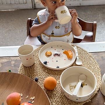 Lassig - Coffret Repas 4 Pièces Little Mateys - Orange Epicée
