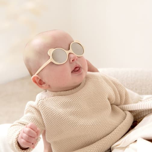 KI ET LA - Lunettes de soleil Ourson Crème (0-12 mois)