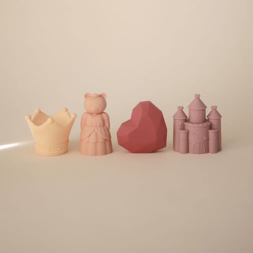 Mushie - Lot de 4 jouets de bain Princess