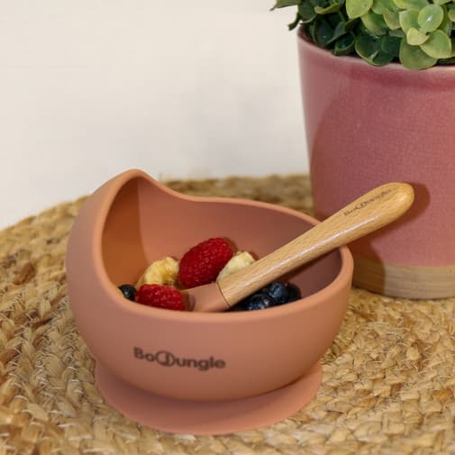 Bo Jungle - B-Assiette ventouse silicone & cuillère
