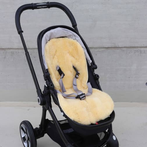 Kaiser - Assise en peau d'agneau pour poussette et siège auto Patchwork Nature