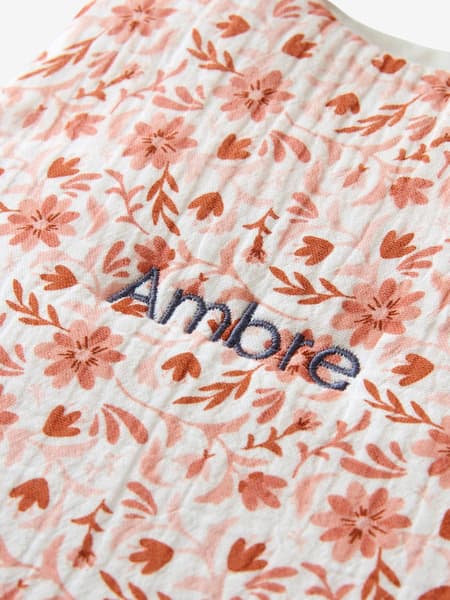 Vertbaudet - Gigoteuse personnalisable en gaze de coton HAPPY BOHÈME rose imprimé