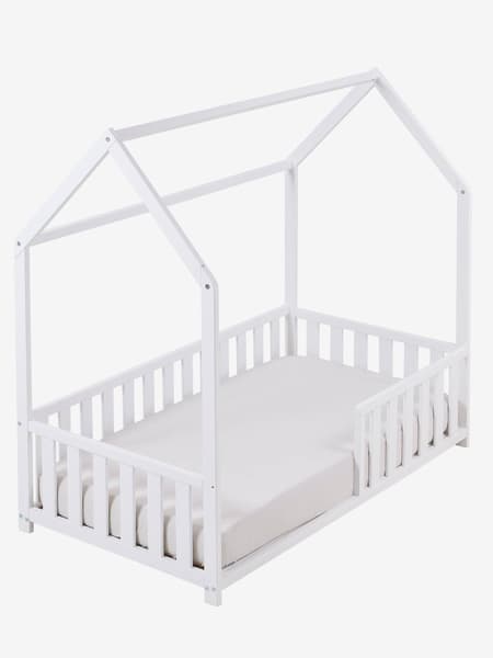 Vertbaudet - Lit enfant cabane 70x140 cm blanc