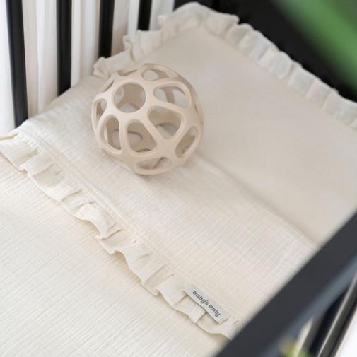 Baby's Only - Drap housse Calm Warm Linen avec volant (40 x 80 cm)