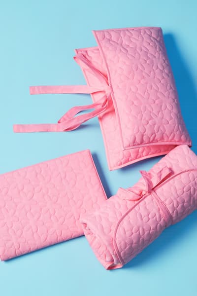 26 paradis - MATELAS À LANGER DE VOYAGE NYLON MATELASSÉ FLEURS