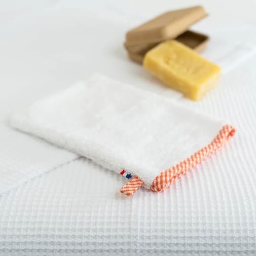 Papate - Gant De Toilette En Coton Bio Blanc
