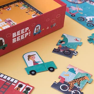 Londji - Puzzle d'Observation - Beep Beep