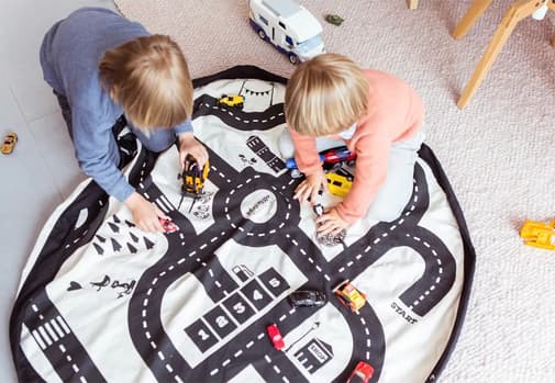 Play Bac - Sac rangement tapis circuit eclair