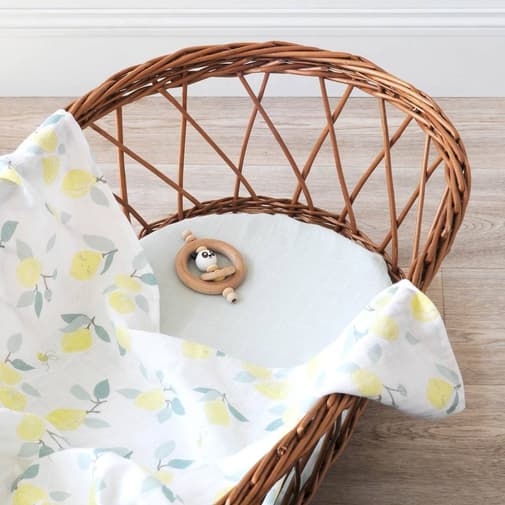 Little Crevette - Maxi Lange Gaze De Coton Bio Citrons
