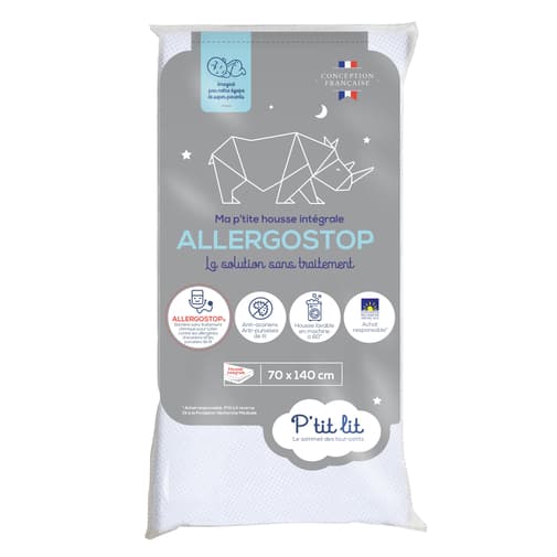 P'Tit Lit - Protège matelas polypropylène blanc bébé 70x140 cm