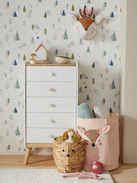 Vertbaudet - Commode semainier avec poignées personnalisables CONFETTI blanc