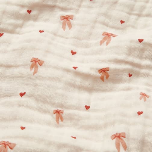 Cam Cam Copenhagen - Couverture bébé en mousseline Bows (100 x 100 cm)