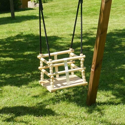 soulet - Balançoire siège bébé en bois perles