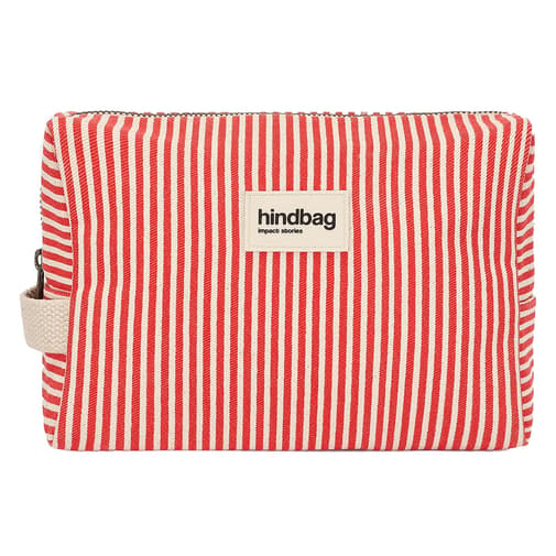 Hindbag - Trousse de Toilette Léon Riviera - Rayures Rouge