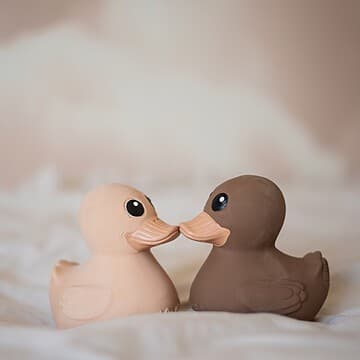 HEVEA - Jouet de Bain Canard Kawan Mini - Sandy Nude