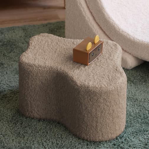Wigiwama - Pouf Cloud Biscuit molletonné