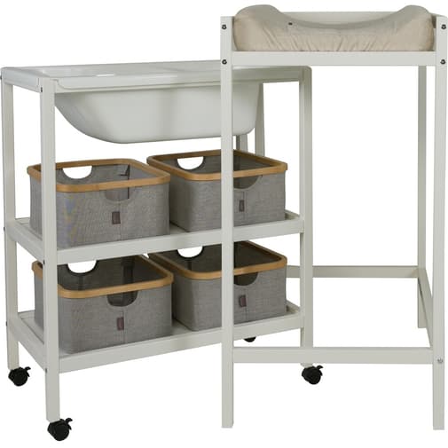 Quax - Table à langer avec baignoire Basic Blanc