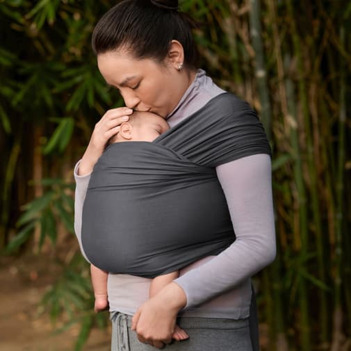 Ergobaby - Écharpe de portage en tricot Aura Soft black - Noir