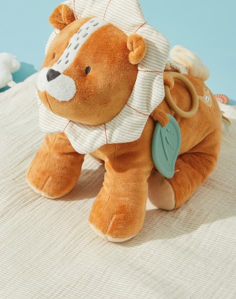 Noukie's - Peluche d'activités Babou en Veloudoux et mousseline, caramel