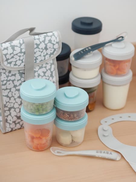 Béaba - Pack 1er repas avec pots de conservation et cuillères (14 pièces)