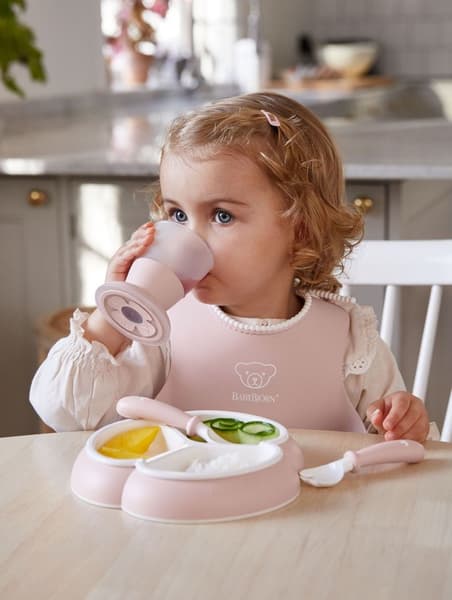 BabyBjörn - Ensemble repas, 8 pièces - Rose pastel