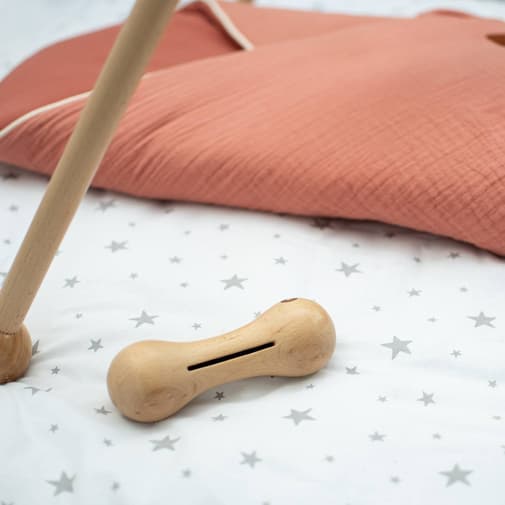 Sevira Kids - Hochet Bois Bébé Naturel Sonore Bois Naturel