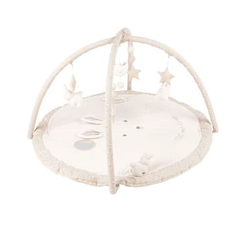 Maisons du Monde - Tapis d'éveil bébé rond écru, blanc et taupe D90