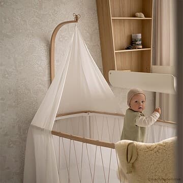 Charlie Crane - Ciel de lit White Veil pour lit bébé KIMI