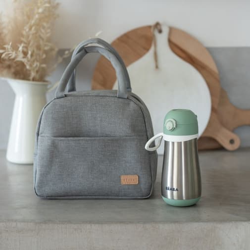 Béaba - Sac repas isotherme gris chiné (7,5 L)