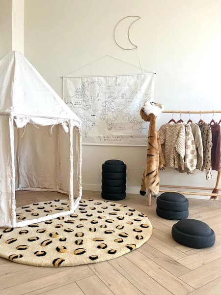 Maison Deux - Maison Deux - Tapis rond Lépoard en laine