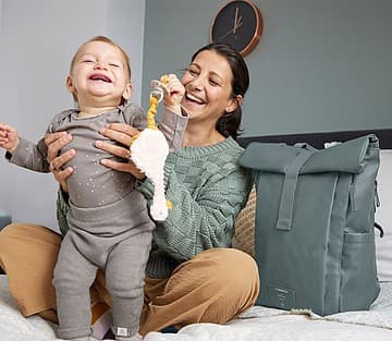 Lassig - Sac à langer Rolltop Up - Anthracite - Gris